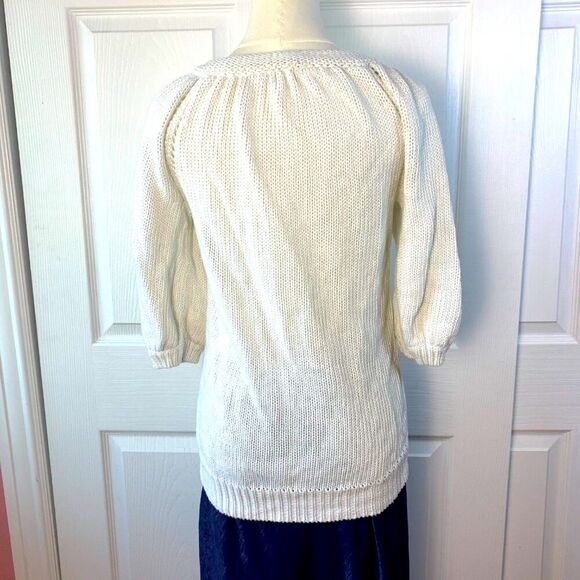 Theory White Linen Cotton Button Down Cardigan Size M Style: Jaklyn/Marbella - Picture 2 of 8